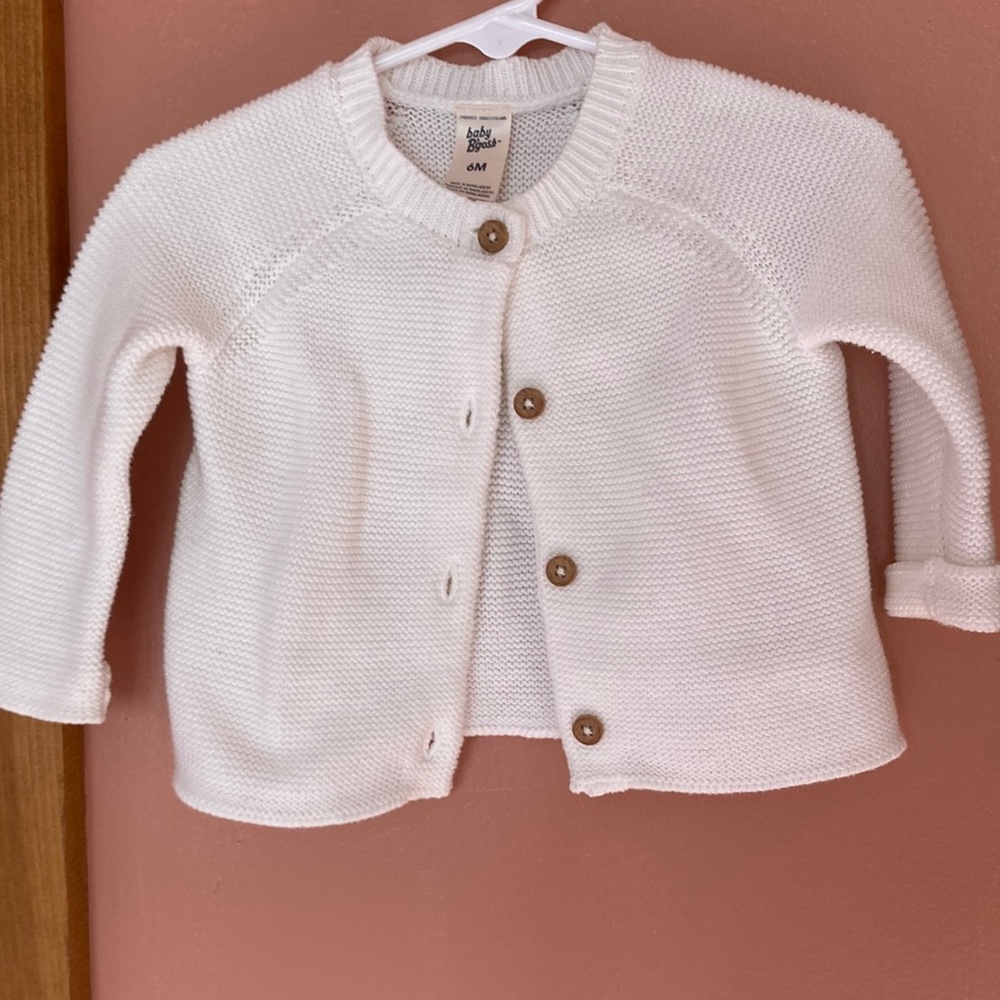 Baby B’gosh White Knit Cardigan